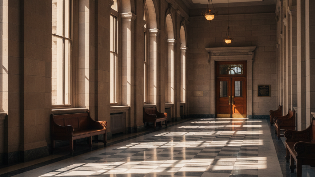 Inside Marion County courthouse representing legal process for protective orders.